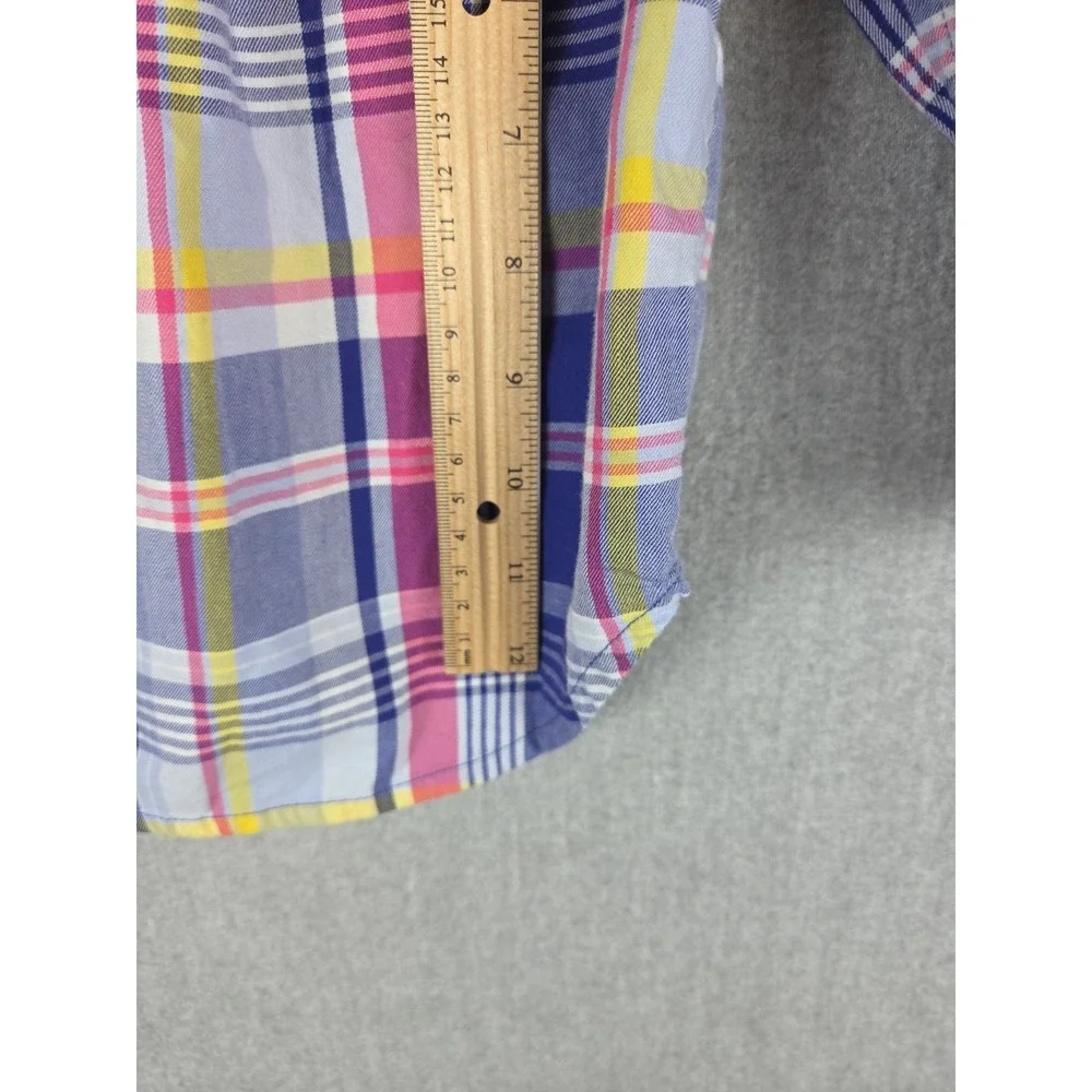 Ralph Lauren Toddler 18 Months Oxford Shirt Blue Pink‎ Plaid Preppy Pony Logo